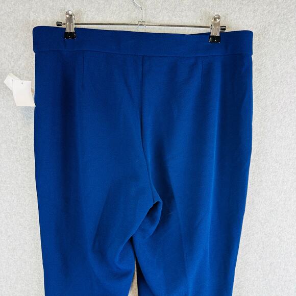 New Kasper Woman Sz 1X Plus Dress Pants Pull On Comfort Waist Blue Crepe  NWT - Picture 7 of 9